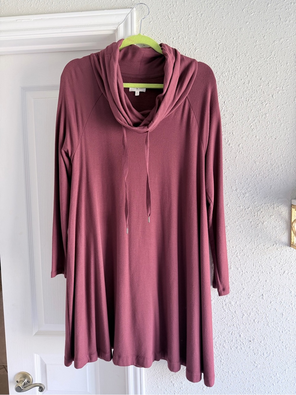 Lou & Grey Mauve Cowl Neck Tunic Sweater dress